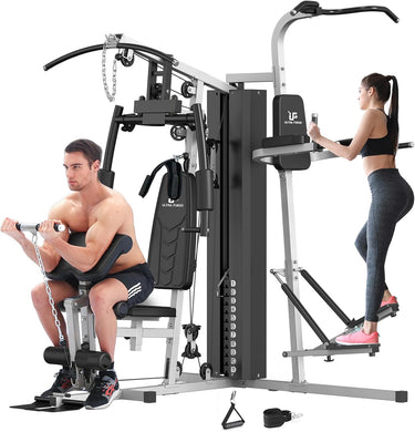 Multi-Gym Station with Power Tower & Stepper