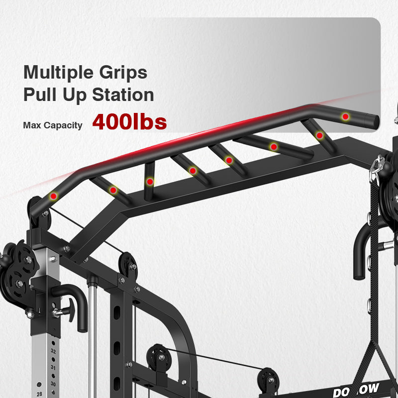 Smith Machine with Bench and 240lbs Weight Plates Package