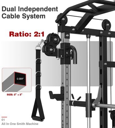 Smith Machine with 320lbs Weight Stack