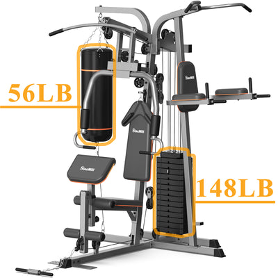Multi-Gym Station for Full-body Workout /148LBS Weight Stack