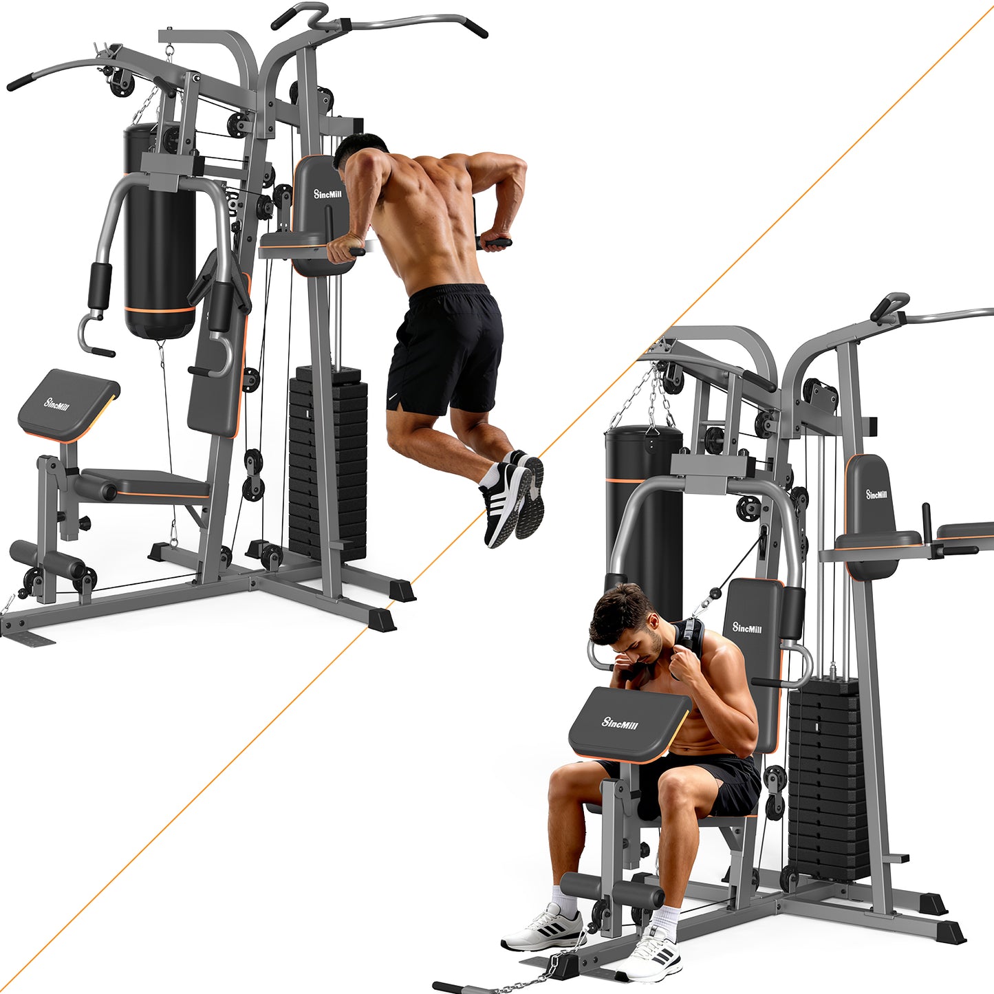SincMill Home Gym SCM-1330 148LB Multifunctional Full Body Home Gym Equipment for Home Workout Equipment Exercise Equipment Fitness Equipment