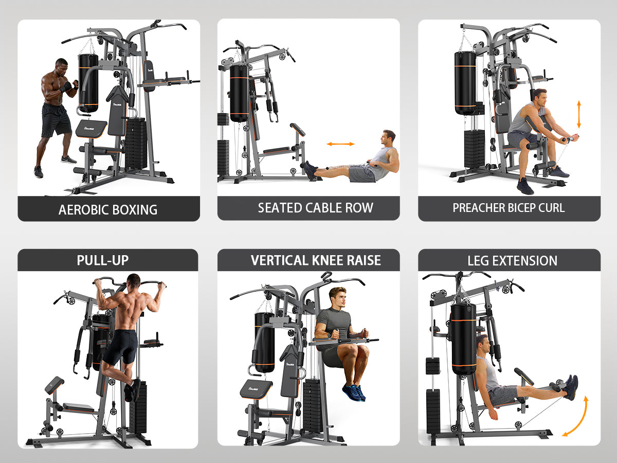 SincMill Home Gym SCM-1330 148LB Multifunctional Full Body Home Gym Equipment for Home Workout Equipment Exercise Equipment Fitness Equipment