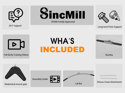 SincMill Home Gym SCM-1330 148LB Multifunctional Full Body Home Gym Equipment for Home Workout Equipment Exercise Equipment Fitness Equipment