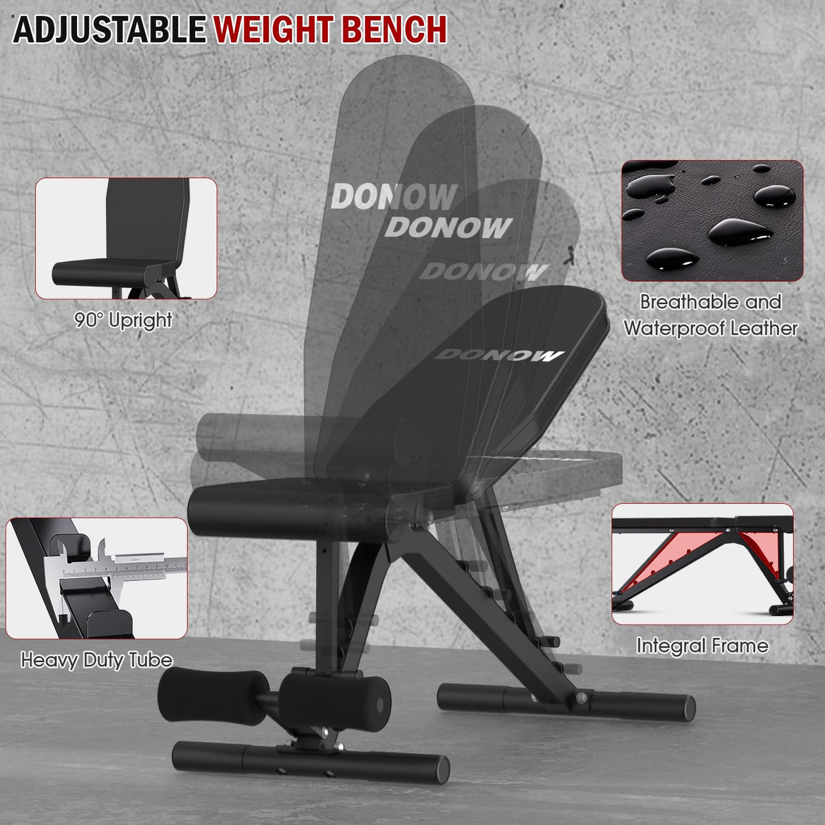 Squat   Rack   with   Adjustable   Workout   Bench