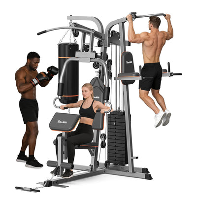 Multi-Gym Station for Full-body Workout /148LBS Weight Stack