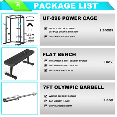 Power Cage with Lat Pull-down