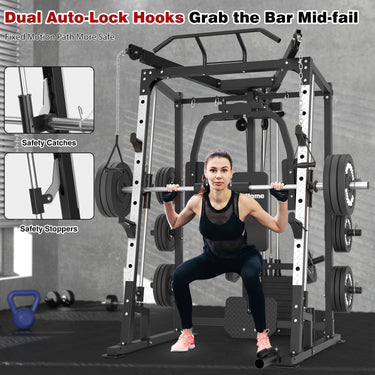 Smith Machine Power Rack（Pro Bench and Plates Optional)