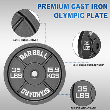 2 Inch Cast Iron Weight Plates Package 240lbs